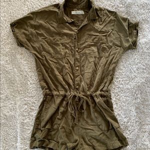 Abercrombie & Fitch Olive Jumpsuit Medium